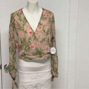 Milk & Honey Faux Wrap Blouse